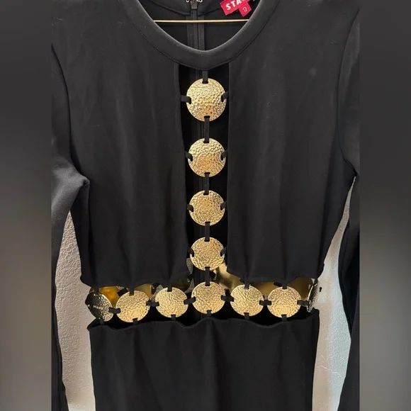 STAUD Delphine Embellished Cutout Maxi Dress 12 - Picture 3 of 6